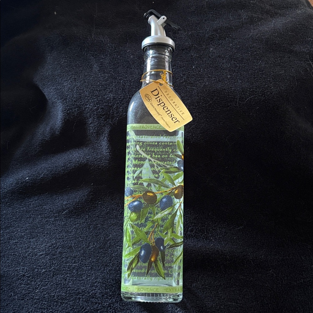 NEW Grant Howard Oil & Vinegar Glass Dispenser Decorative